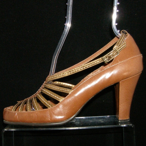 Aerosoles Vacant Cot brown leather heels 9.5B - Picture 2 of 8